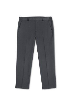 사이드 밴딩 크롭 테이퍼드 슬랙스