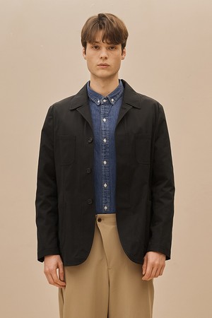 드레이턴 히든버튼 코튼 자켓