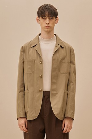 드레이턴 히든버튼 코튼 자켓