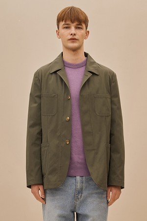 드레이턴 히든버튼 코튼 자켓