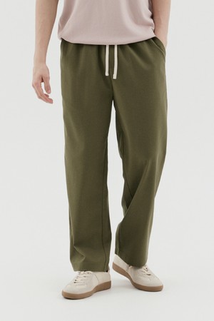 밴딩 크롭 린넨 와이드 팬츠 4컬러