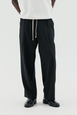 원턱 밴딩 와이드 슬랙스 2컬러