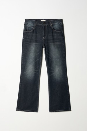 워싱 플레어 부츠컷 데님 팬츠