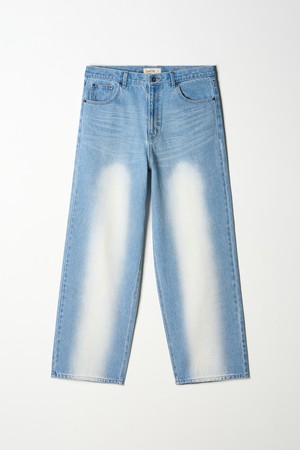 스트레이트 워싱 데님 팬츠