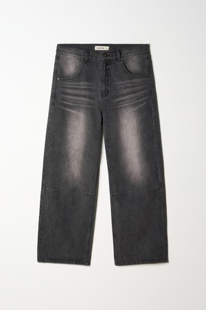 컬러 워싱 와이드 데님 팬츠