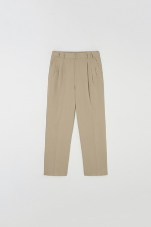 커브드 절개 쓰리턱 셋업 슬랙스 베이지