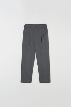 커브드 절개 쓰리턱 셋업 슬랙스 그레이