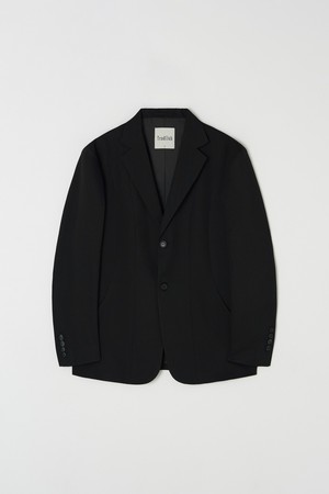 커브드 절개 셋업 블레이저 블랙