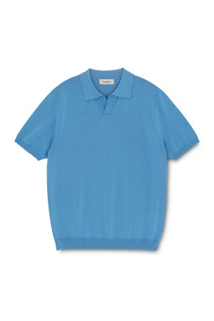 에센셜 오픈 카라 반팔니트 (4컬러)