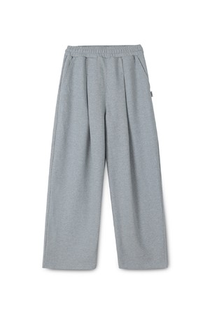 트래드클럽 베이직 원턱 스웨트 와이드 팬츠
