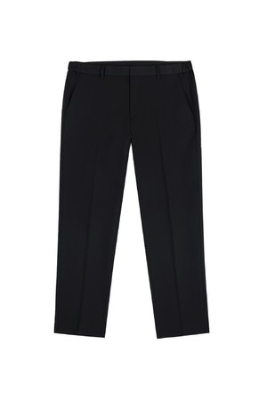 사이드 밴딩 크롭 기모 테이퍼드 슬랙스