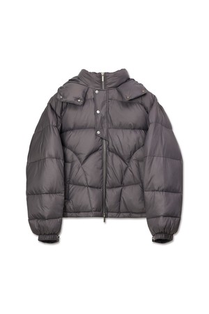 크롭 후드 패딩