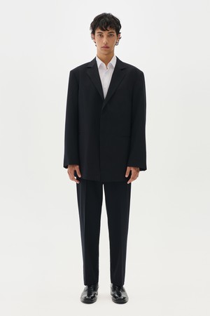 [빅사이즈]코어 히든버튼 오버 셋업수트 (블랙)