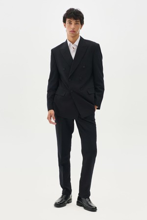 [빅사이즈]코어 더블 브레스티드 레귤러 셋업수트 (블랙)