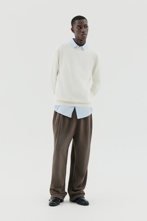 피그먼트 워싱 스웨트 와이드 팬츠