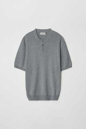 버튼다운 헨리넥 반팔니트