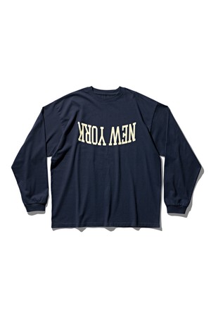 90년대 뉴욕 롱슬리브 티셔츠 네이비