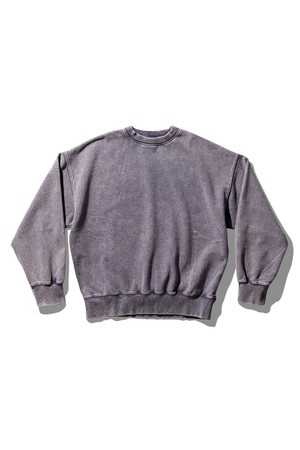 크레이지 워싱 스웨트 셔츠 퍼플 블루