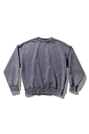 크레이지 워싱 스웨트 셔츠 네이비 블루