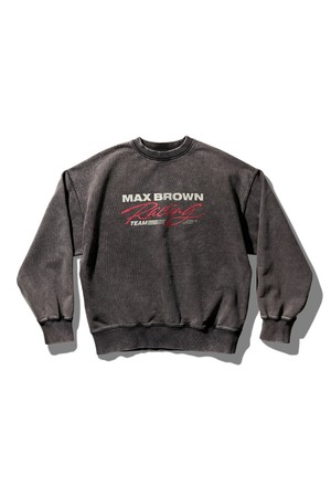 크레이지 워싱 맥스 브라운 스웨트 셔츠 차콜 블랙