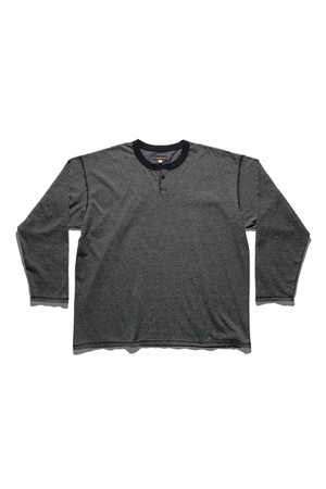 타나베 헨리넥 롱 슬리브 티셔츠 블랙