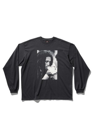 밥 말리 긴팔 티셔츠 빈티지 블랙