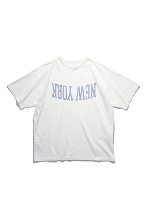 90년대 뉴욕 반팔 티셔츠 오프화이트 빈티지 프린팅