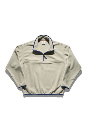 하프집 플리스 풀오버 라이트 오트밀 그레이