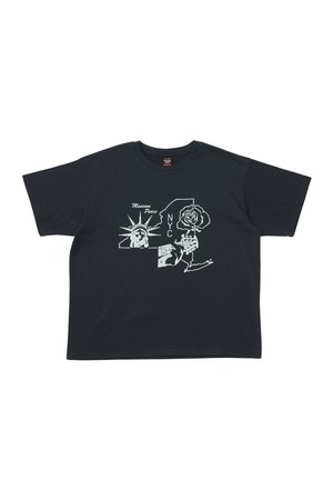 NYC 반팔 티셔츠 빈티지 블랙