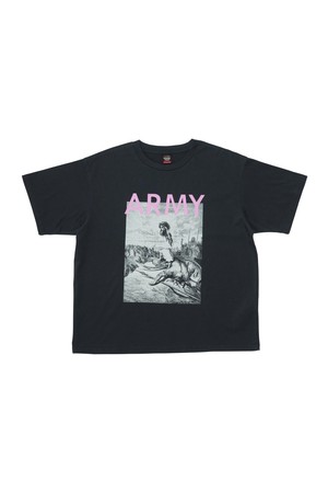 뉴 아미 반팔 티셔츠 빈티지 블랙