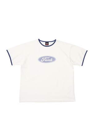 펑크 링거 반팔 티 오프 화이트