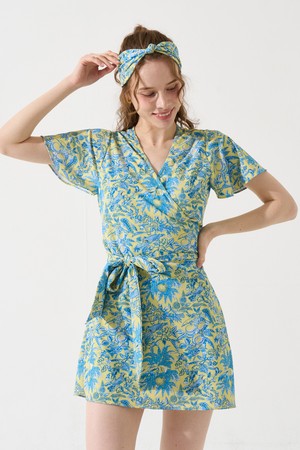 [SET]커버업 랩 수영복 세트 트로피칼_YELLOW-a