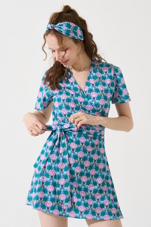 [SET]커버업 랩 수영복 세트 모닝글로리_GREEN-a