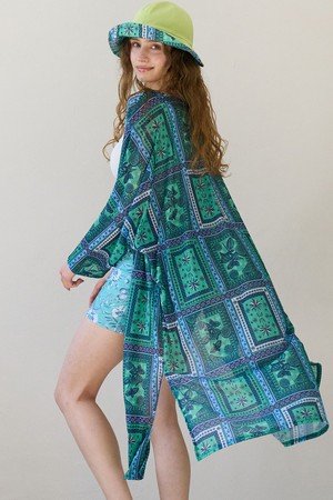 장미단추 롱 로브 페르_GREEN-a