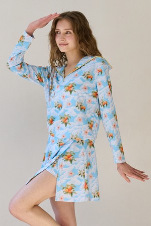 [SET]집업 래시가드 세트 하늘 오렌지_BLUE-a