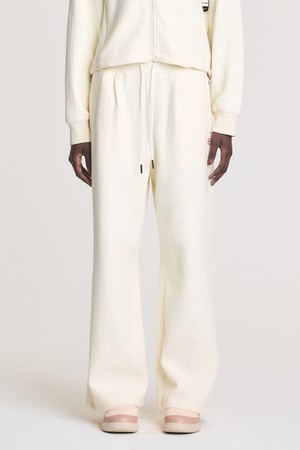 [WOMEN] 스트라이프 인터로크 팬츠 - 아이보리 HBW0002APZIVO