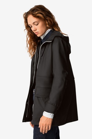 [WOMEN] 오리지날 레인자켓 - 헌터블랙 WRO1400WAPHUB