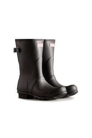 [WOMEN] 오리지날 백 어드저스터블 숏 레인부츠 - 블랙 WFS1013RMABLK