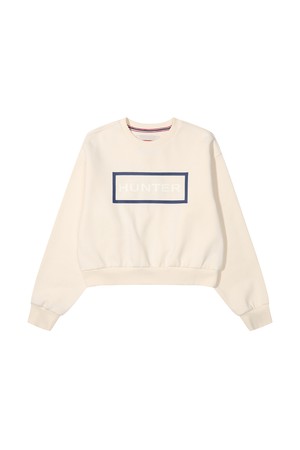 [WOMEN] 에센셜 로고 크루 스웨트셔츠 - 아이보리 HBW0003AMZIVO