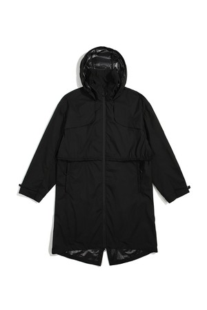 [WOMEN] 트래블 로고 패커블 레인코트 - 블랙 WRO1704SAABLK