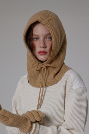 [WOMEN] 에센셜 니트 바라클라바 - 베이지 HDW0001CHZBEI