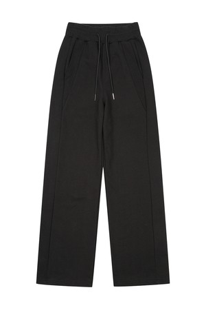 [WOMEN] 베이직 밴딩 스웨트 팬츠 - 블랙 HCW0006APZBLK