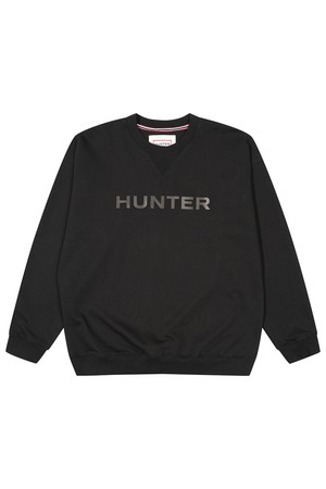 [MEN] 에센셜 로고 스웨트 셔츠 - 블랙 HCM0002AMZBLK