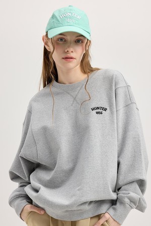 [UNISEX] 1856 로고 밴딩 스웨트셔츠 - 멜란지그레이 HCW0001AMZMEG