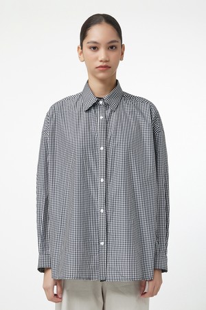 [WOMEN] 로고 패치 롱슬리브 셔츠 - 블랙 HEW0001ASZBLK