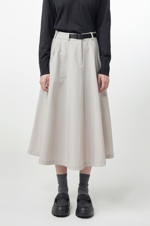 [WOMEN] 벨티드 롱 스커트 - 캐스트 HEW0001AIZCAS