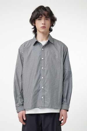 [MEN] 로고 패치 롱슬리브 셔츠 - 블랙 HEM0001ASZBLK