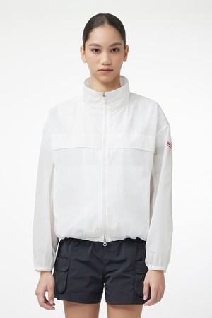 [WOMEN] 플레이 패커블 웨더 자켓 - 화이트 HEW0008AJZWHT