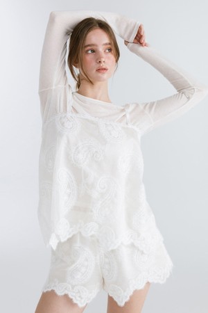 SEE-THROUGH ORGANZA BUSTIER / IVORY