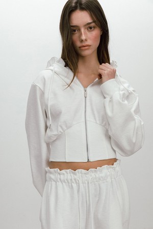 BAKE HOODIE ZIP-UP / WHITE